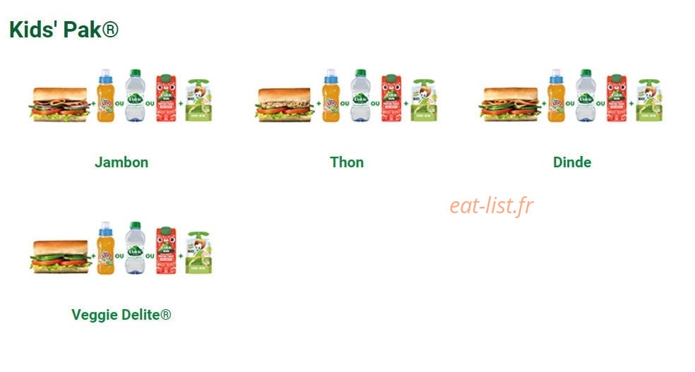 Subway — carte page 4