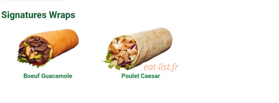 Subway — carte page 2