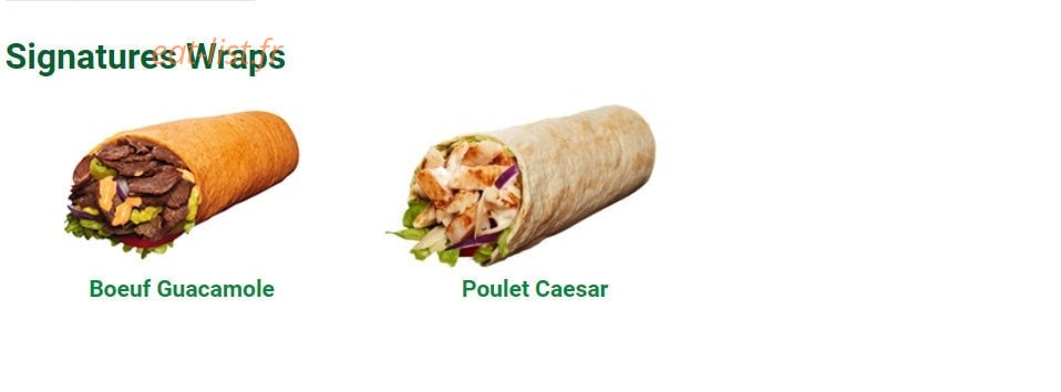 Subway — carte page 2
