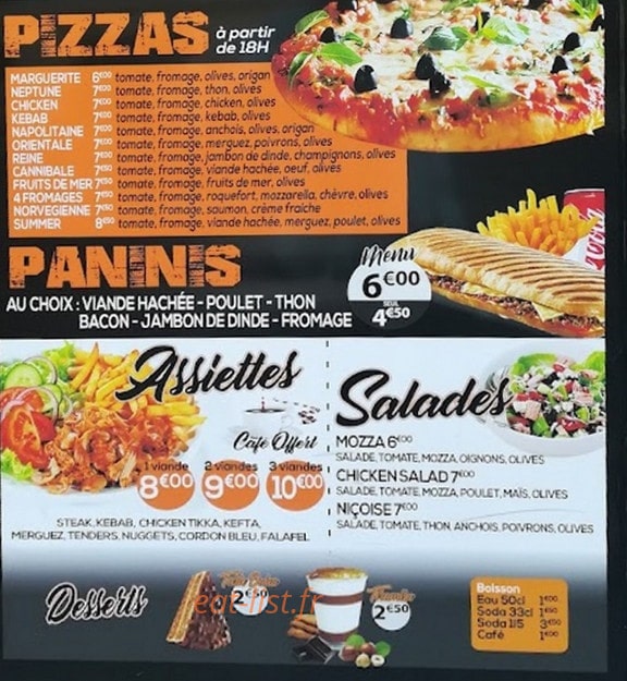 Summer Snack — carte page 2