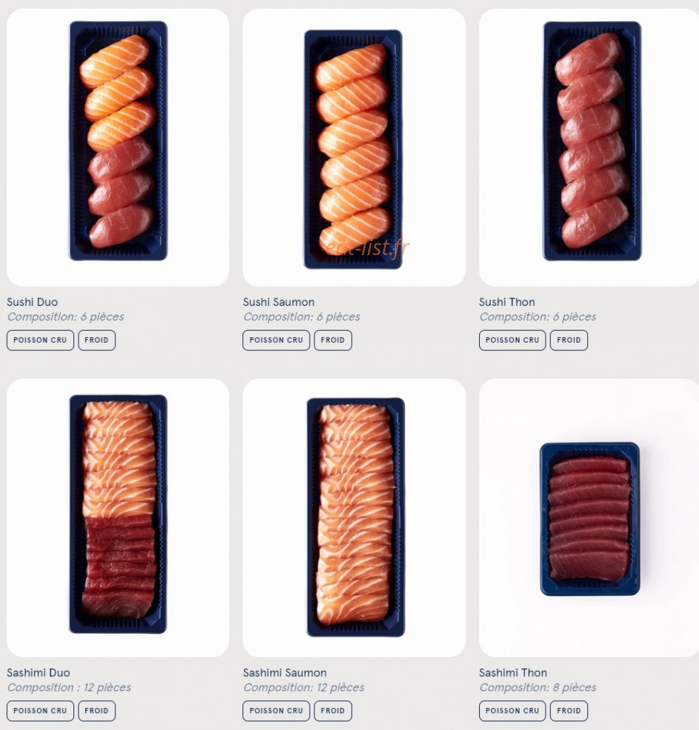 Sushi Daily — carte page 1