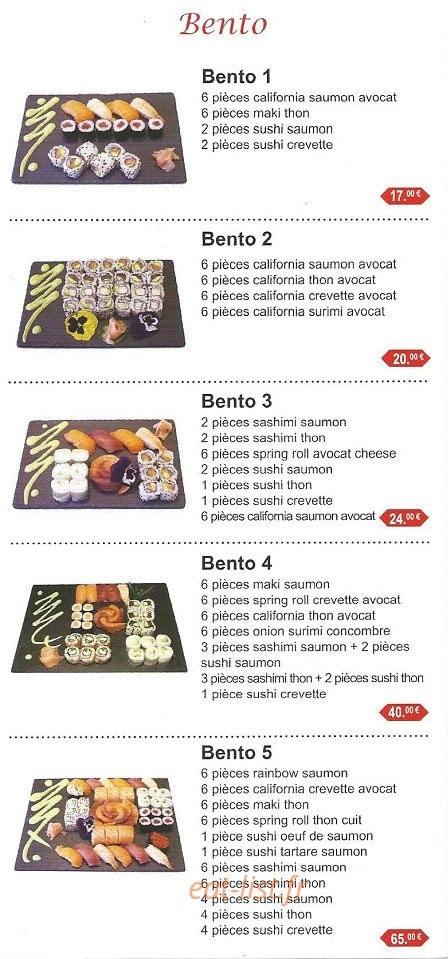 Sushi Gambetta — carte page 2
