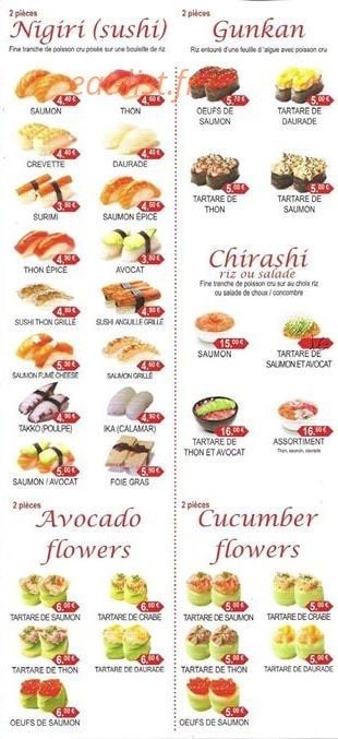 Sushi Gambetta — carte page 6