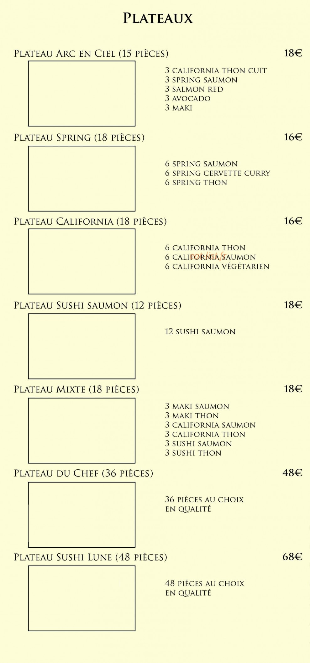 Sushi Lune — carte page 5