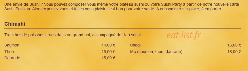 Sushi Passion — carte page 7