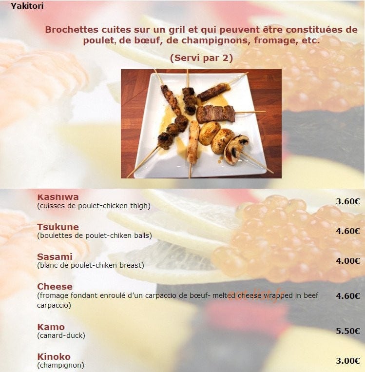 Sushi Ya — carte page 12