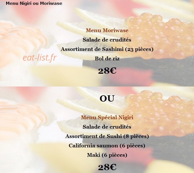 Sushi Ya — carte page 5