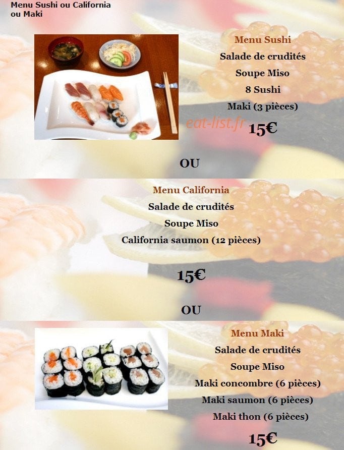 Sushi Ya — carte page 2