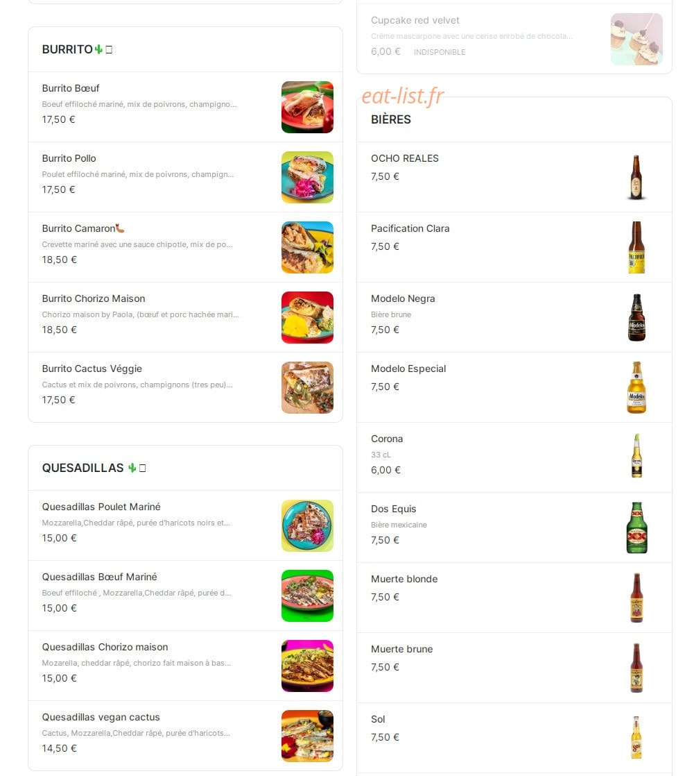 Taco & Co — carte page 3
