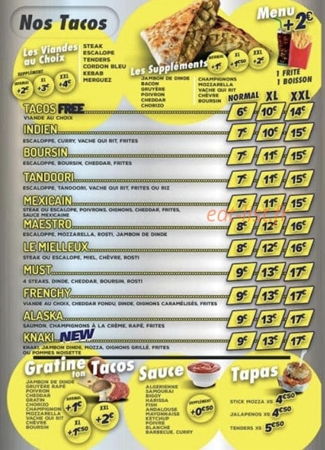 Tacos4Life — carte page 2