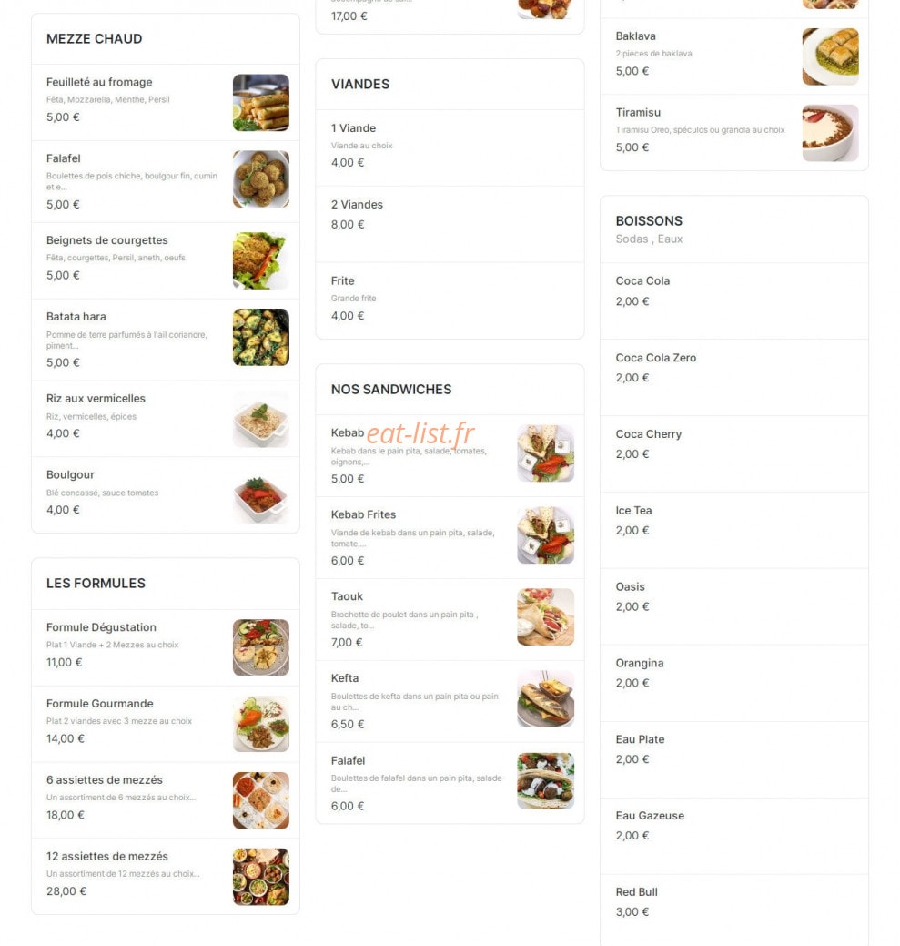 Taouk — carte page 2