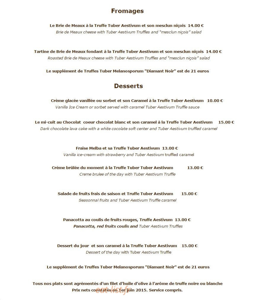 Terres de Truffes — carte page 4