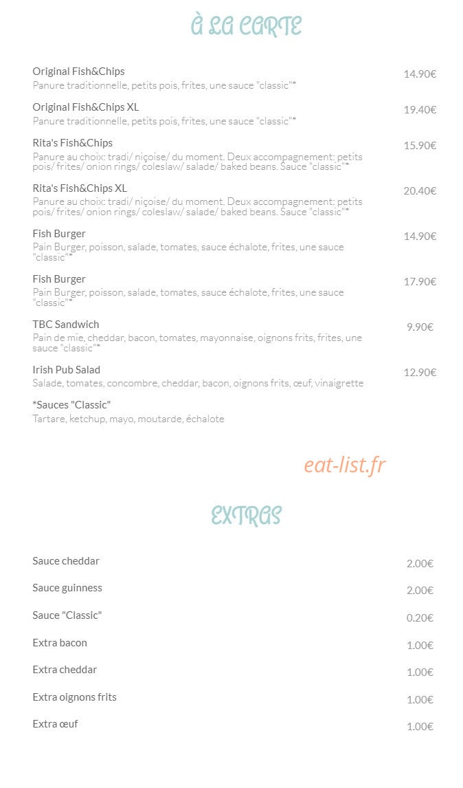 The Fat Mermaid — carte page 1