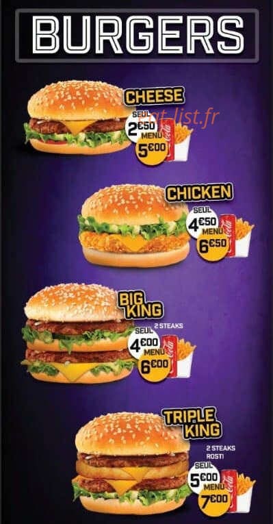 The King’s Food — carte page 2