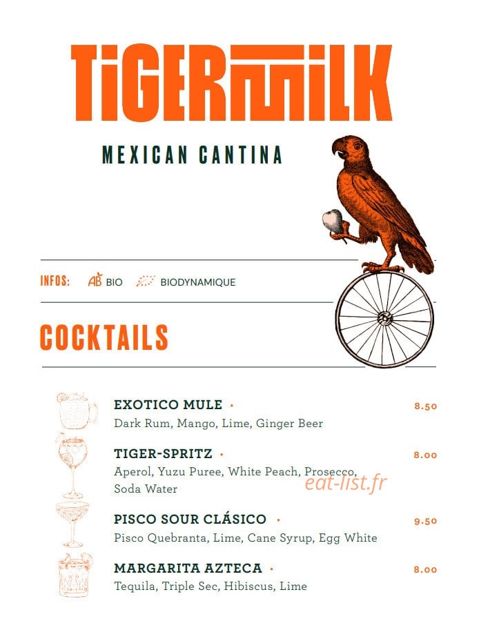 Tigermilk — carte page 5