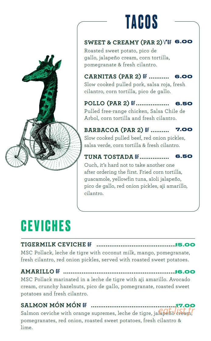 Tigermilk — carte page 2