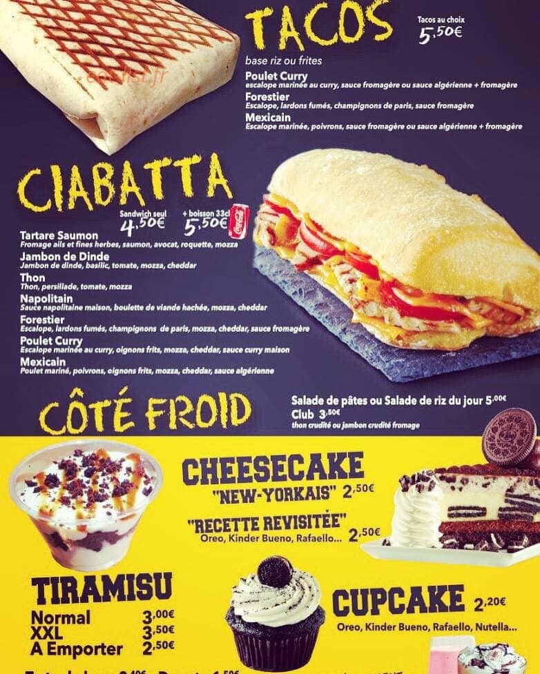 Tiramisu Shop — carte page 2