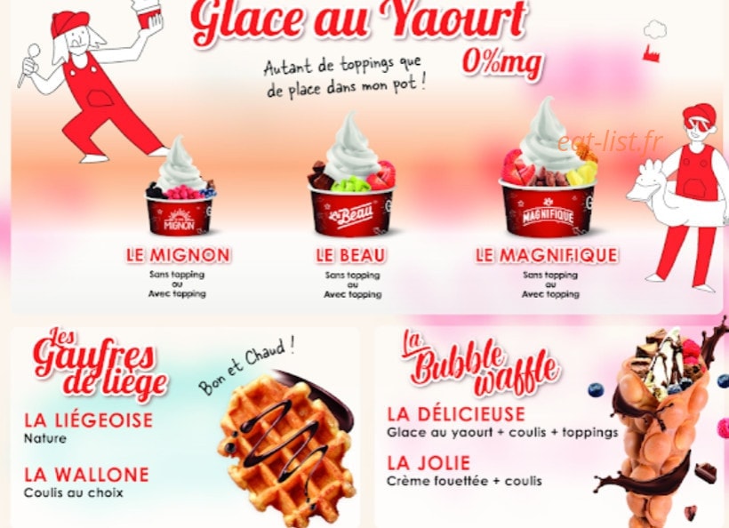 Yogurt Factory — carte page 1
