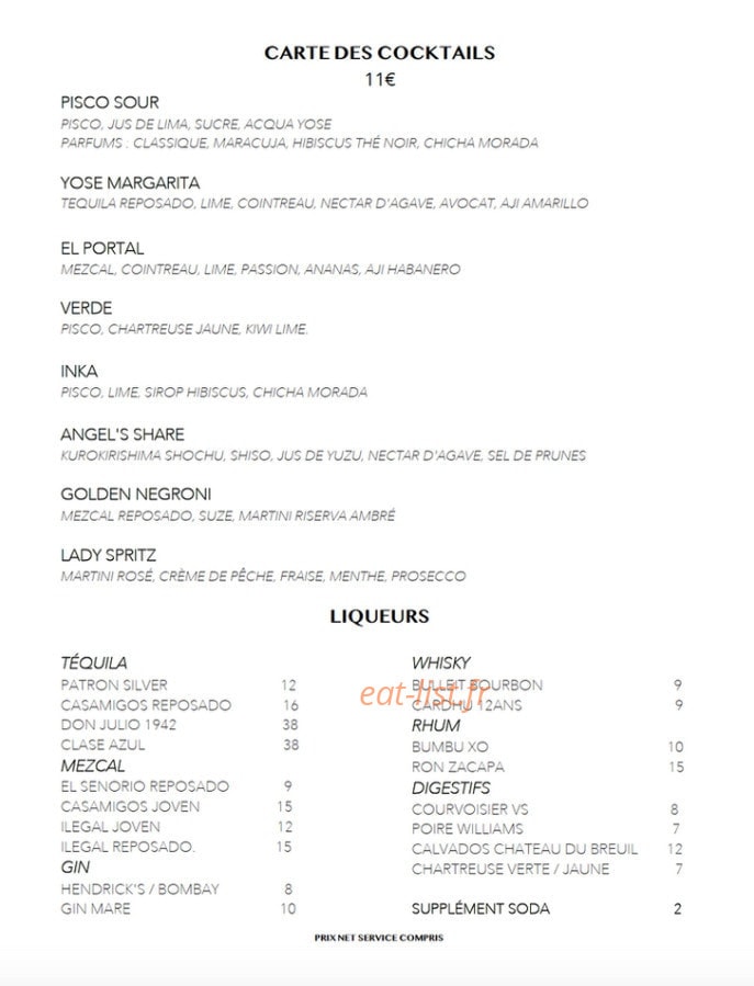 Yose — carte page 3