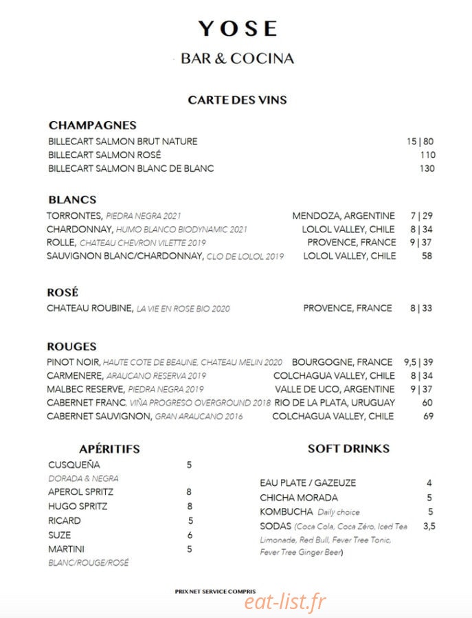 Yose — carte page 2