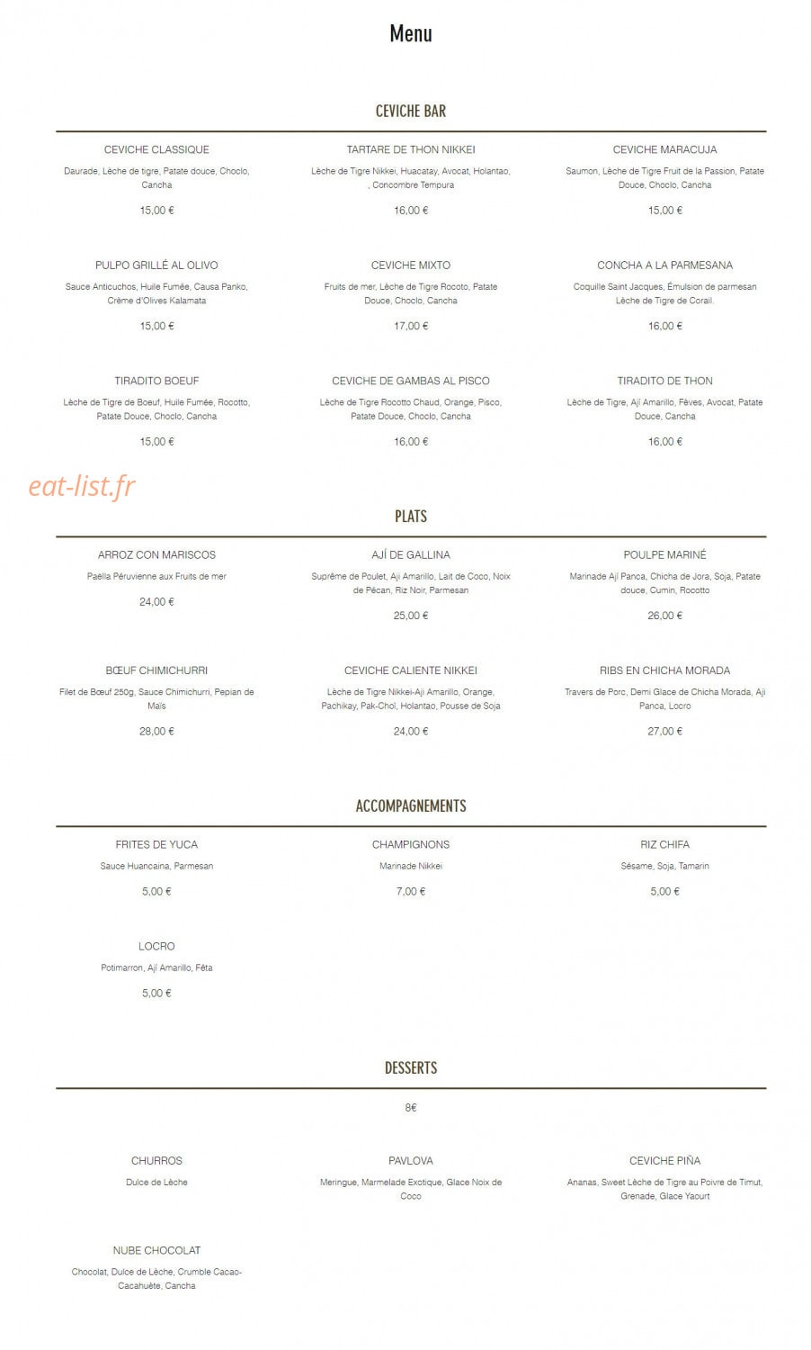 Yose — carte page 1