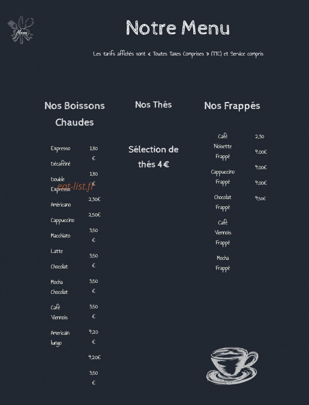 Zeni Coffee — carte page 6