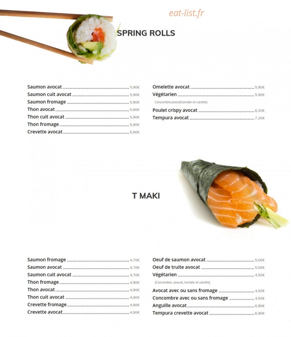 Asia Sushi — carte page 5