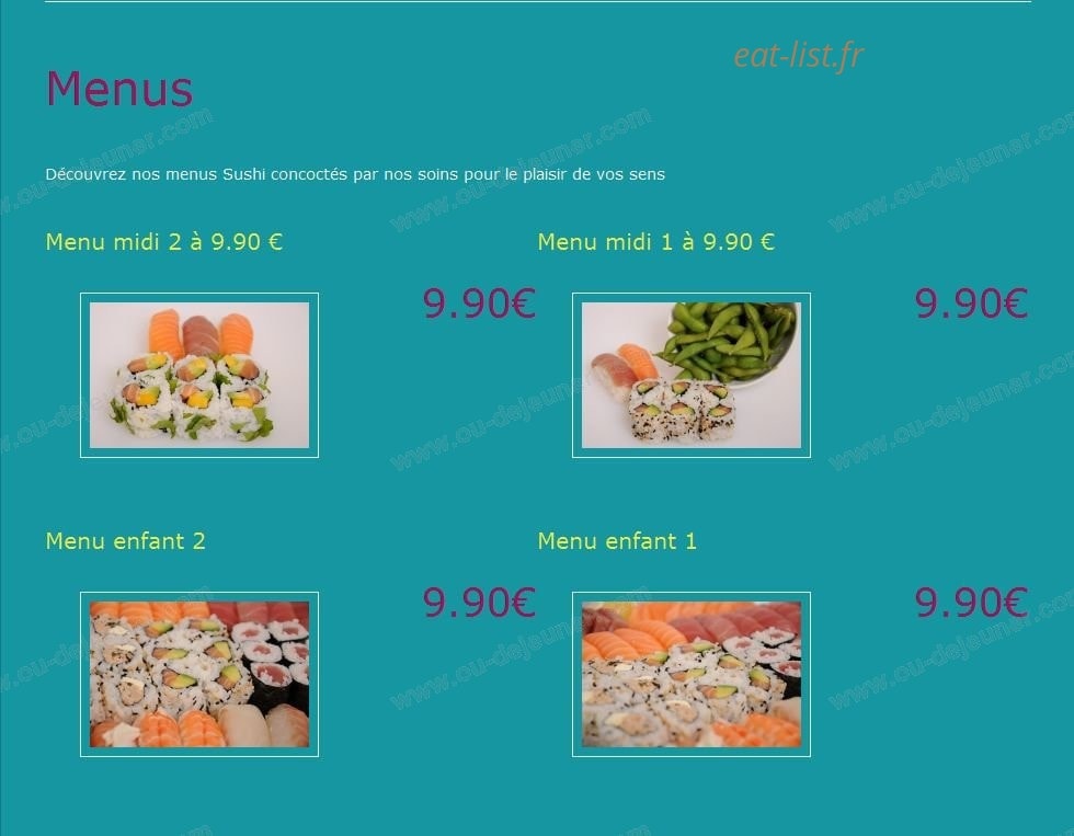 California Sushi — carte page 4