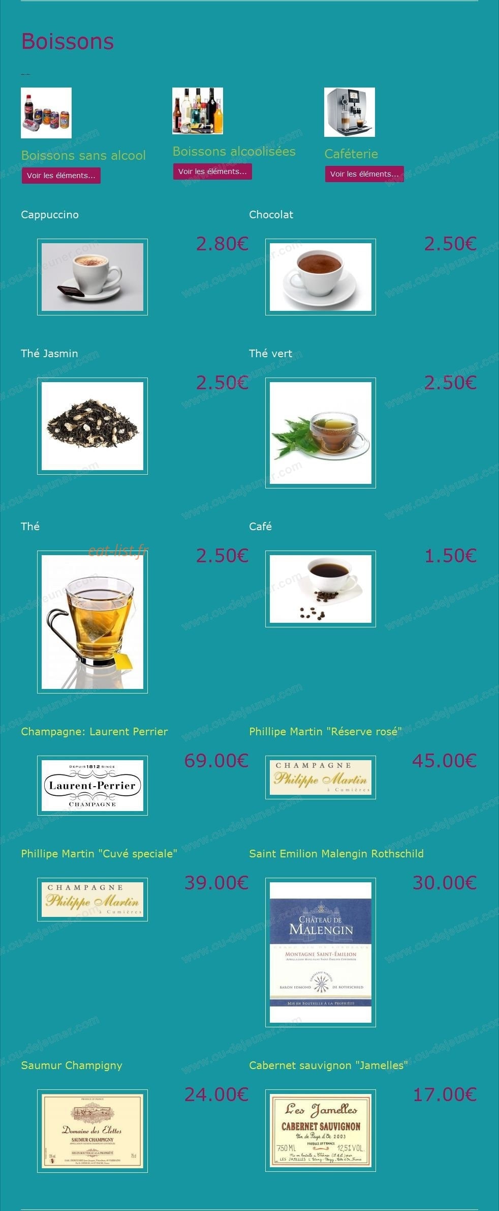 California Sushi — carte page 5