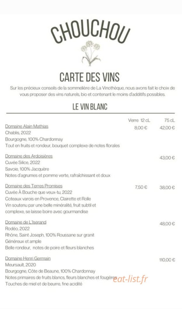 Chouchou — carte page 7