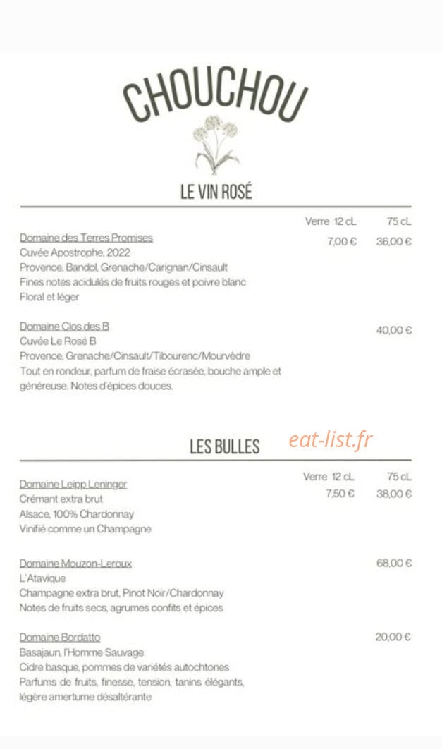 Chouchou — carte page 6