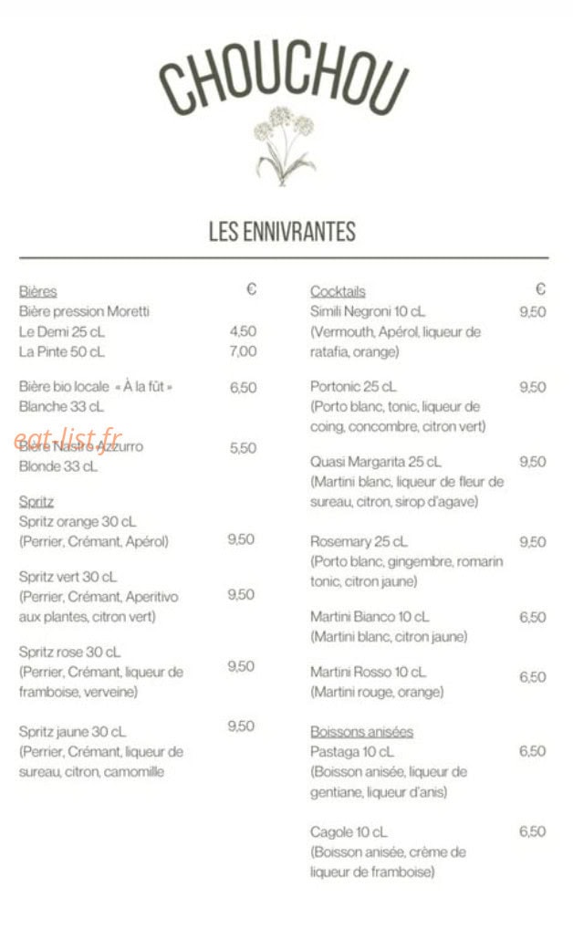 Chouchou — carte page 3