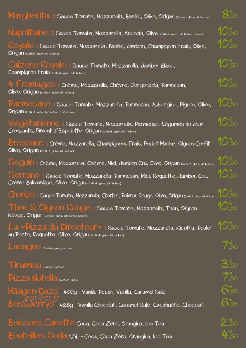 Enjoy — carte page 1
