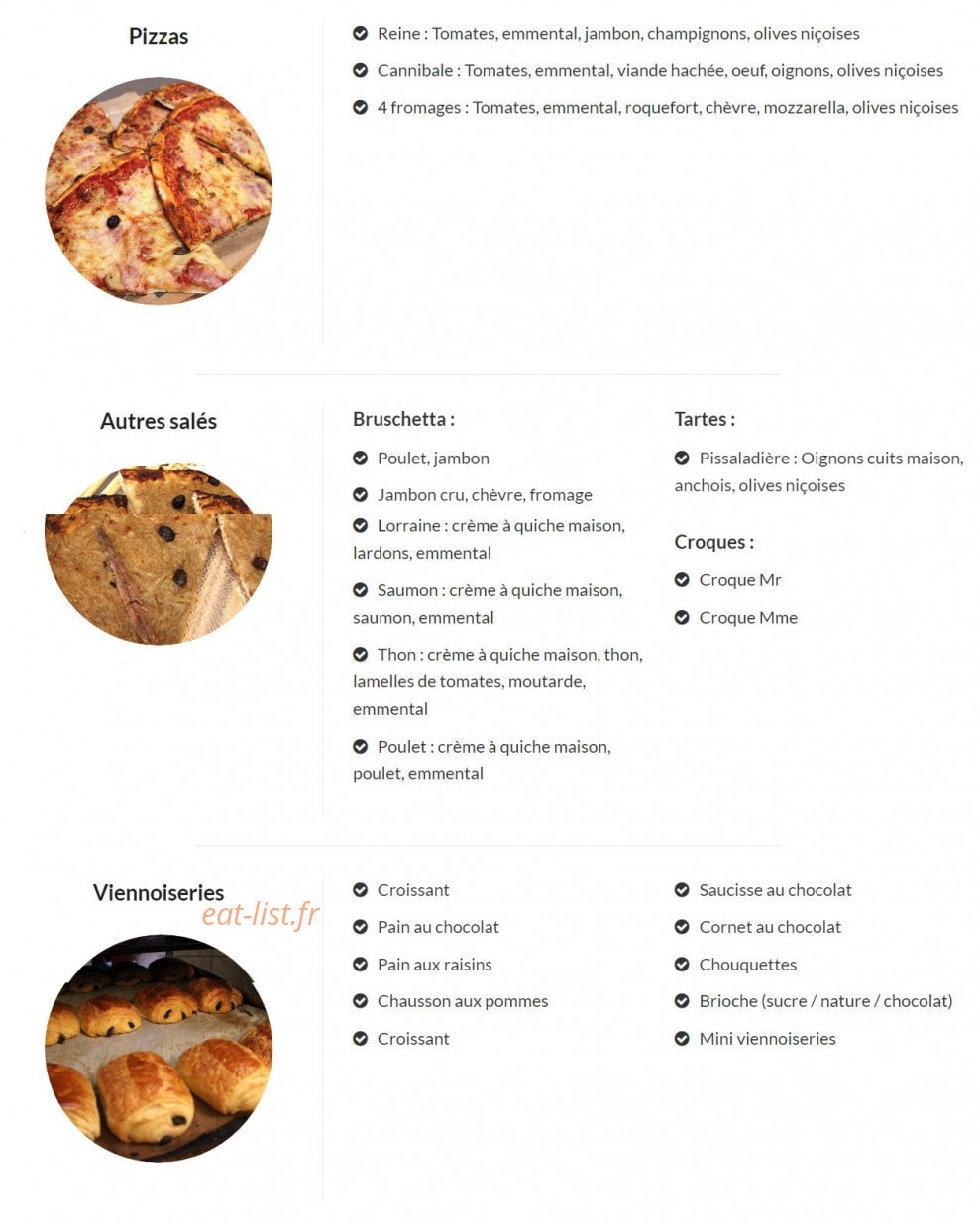 L' amour du pain — carte page 2