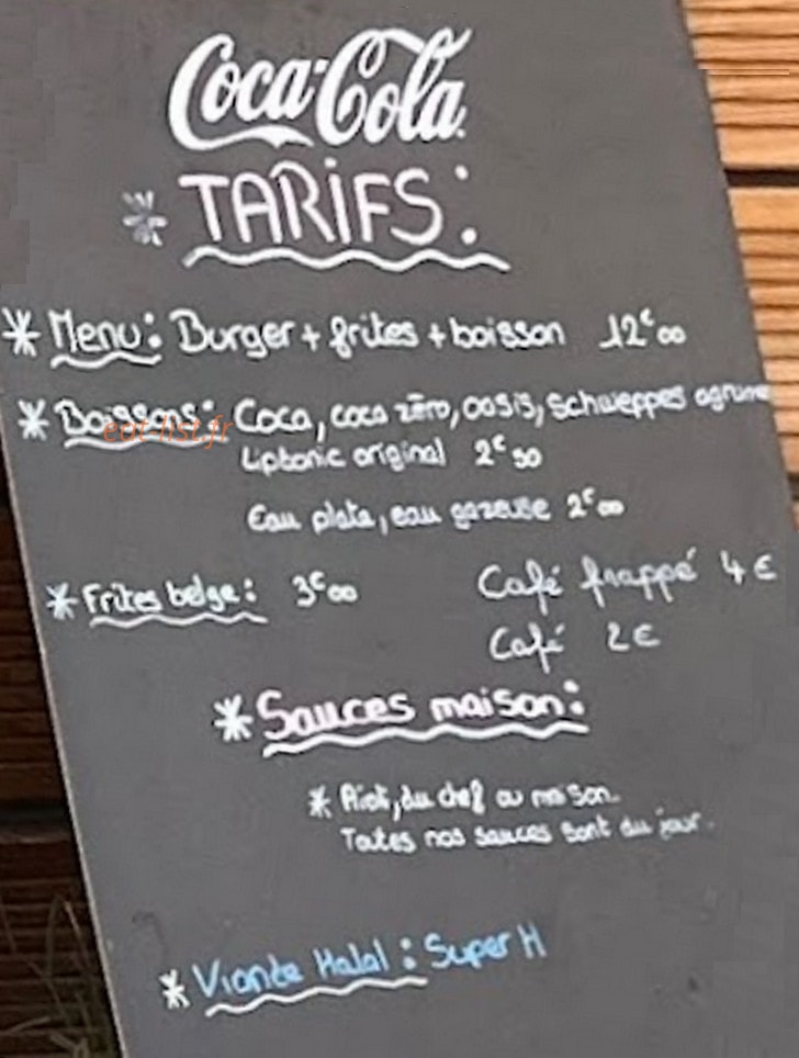 L' Atelier du Burger — carte page 1