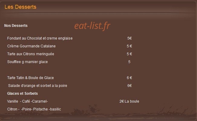 L'Escapade Gourmande — carte page 5