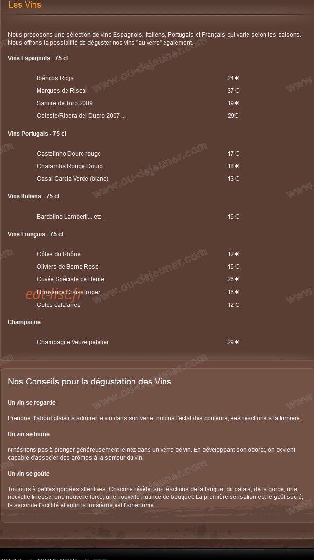 L'Escapade Gourmande — carte page 6