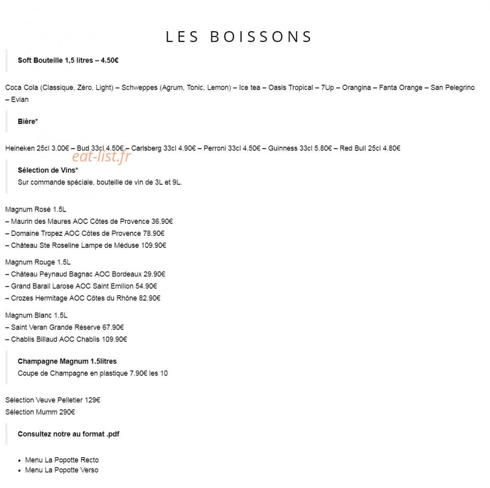 La Popotte — carte page 2