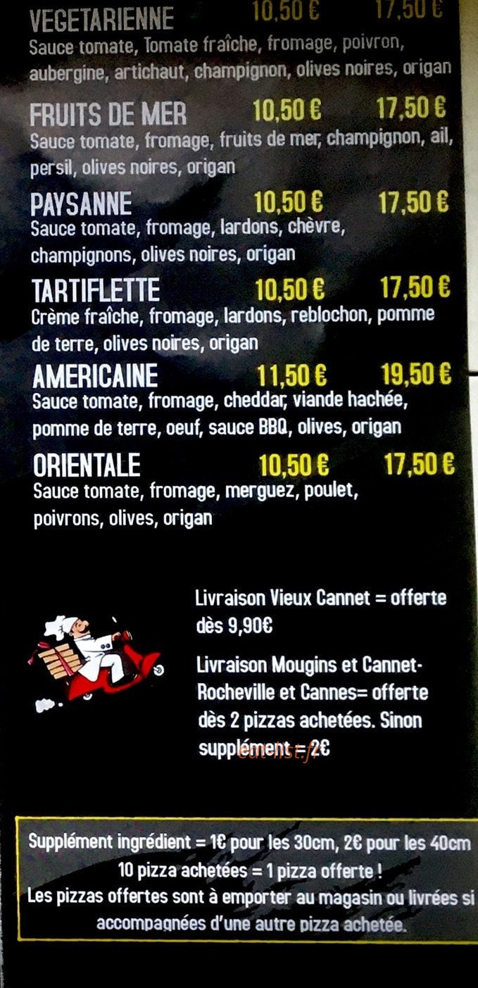 Pizza Délice — carte page 4