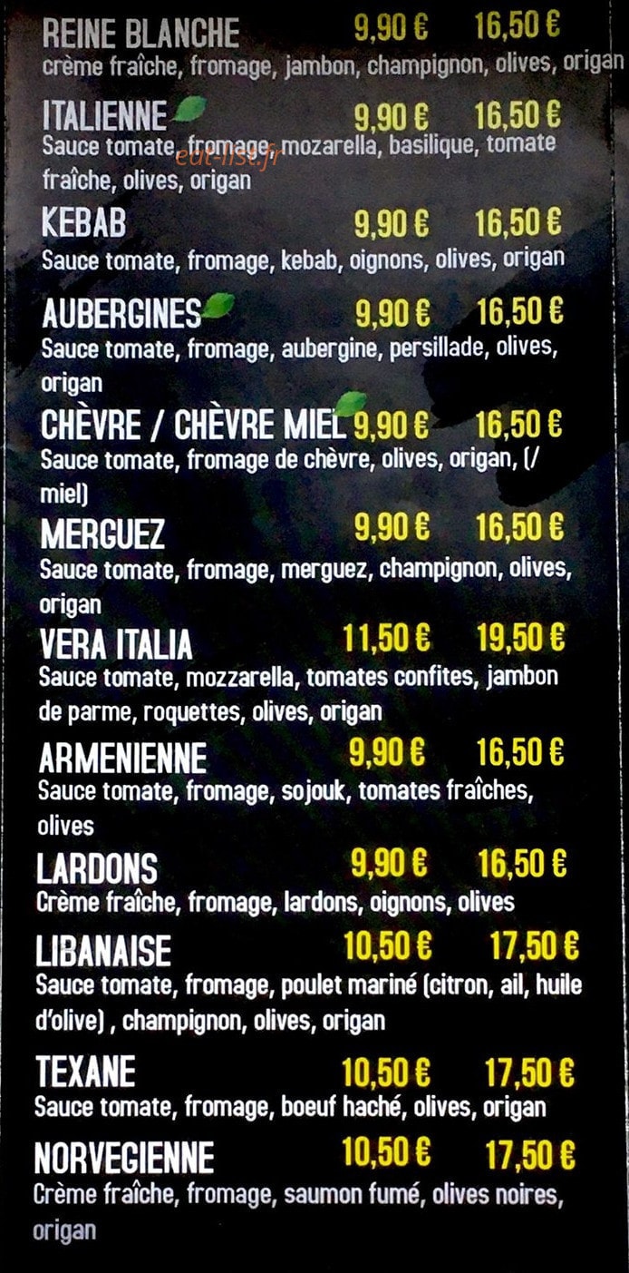 Pizza Délice — carte page 3