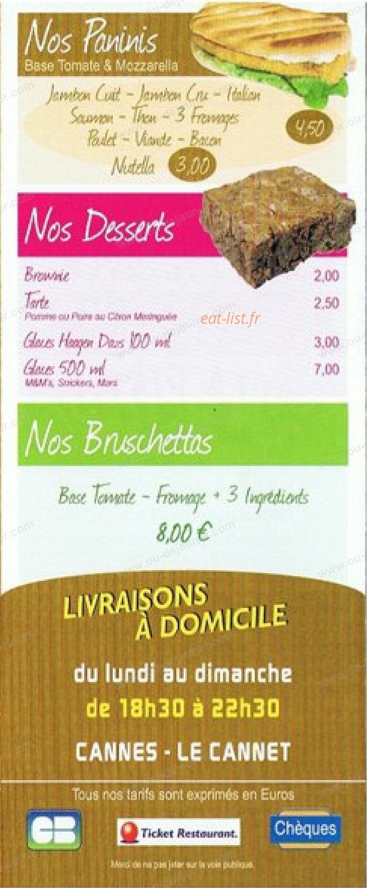 Pizza Pistou — carte page 8