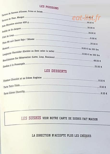 Restaurant develay — carte page 2