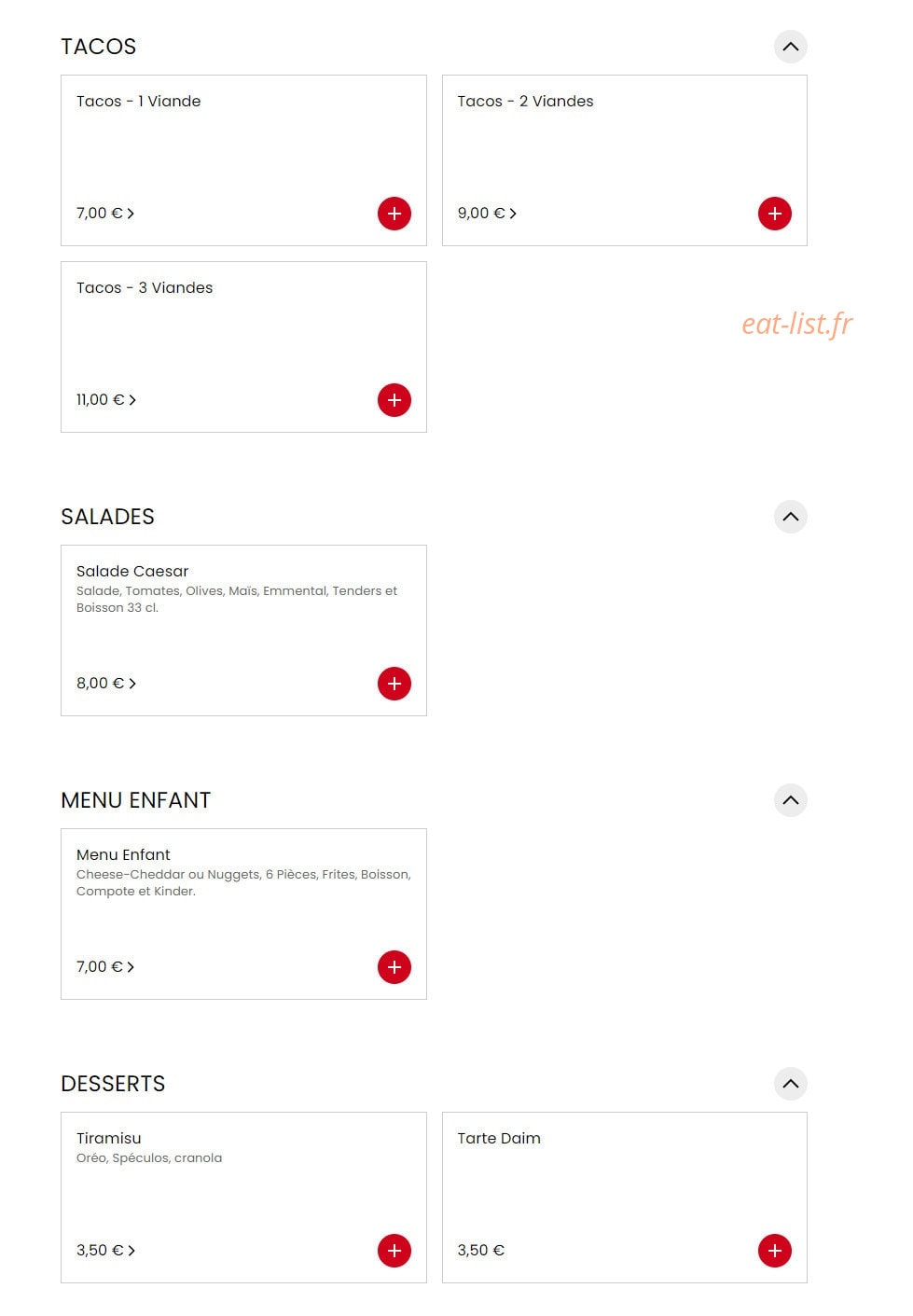 Best Food — carte page 3