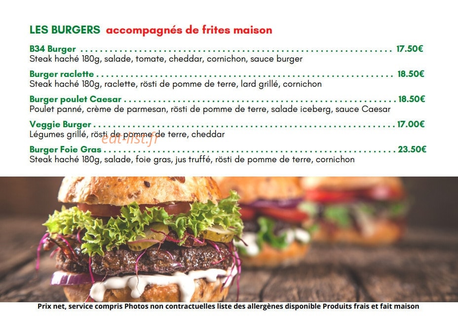 Bistrot 34 — carte page 3