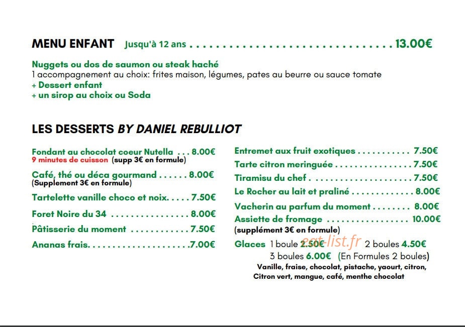 Bistrot 34 — carte page 8