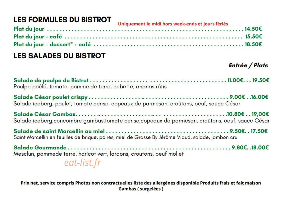 Bistrot 34 — carte page 7