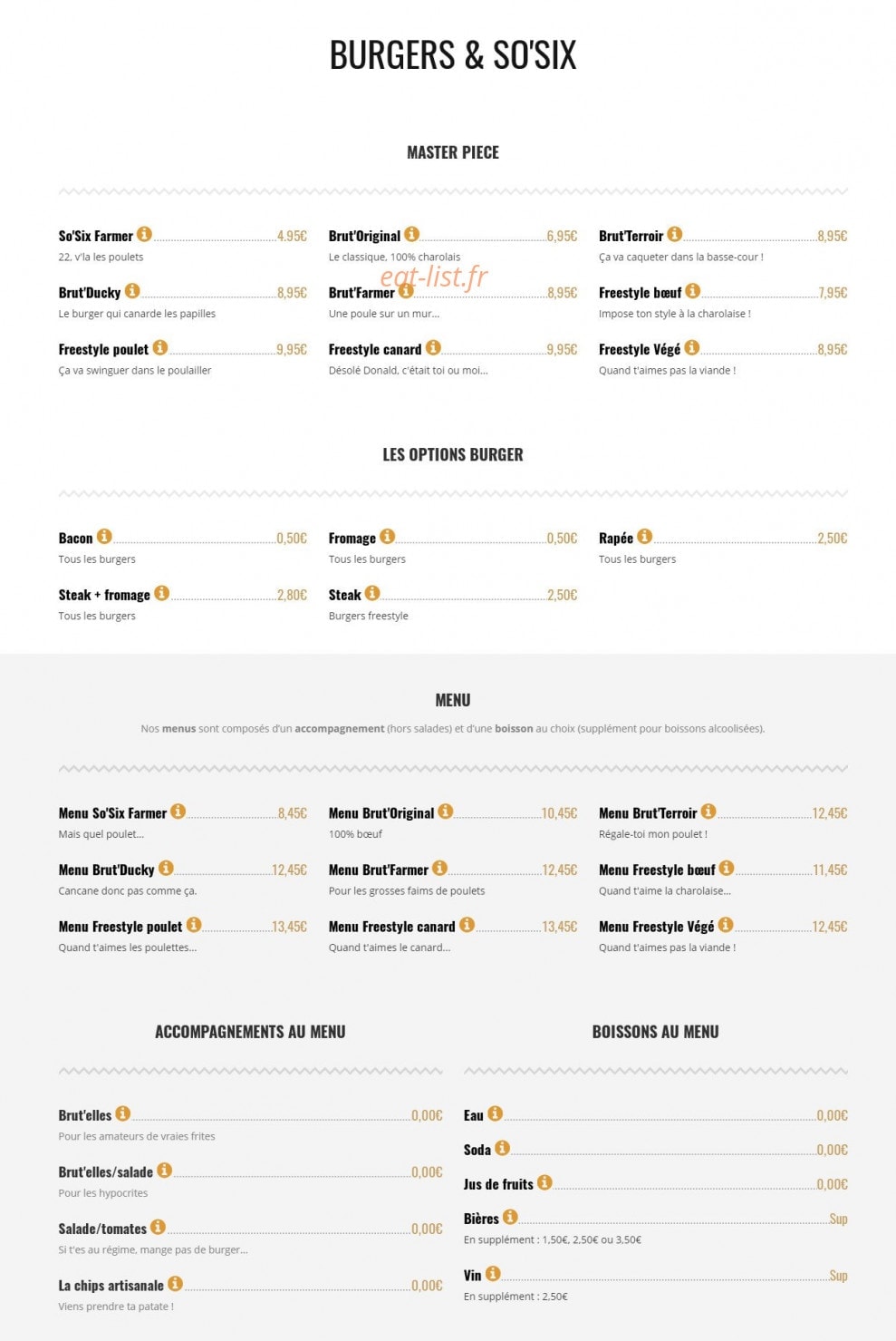 Brut Butcher — carte page 2