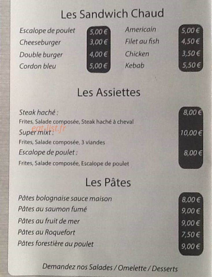 Chez Maki — carte page 1