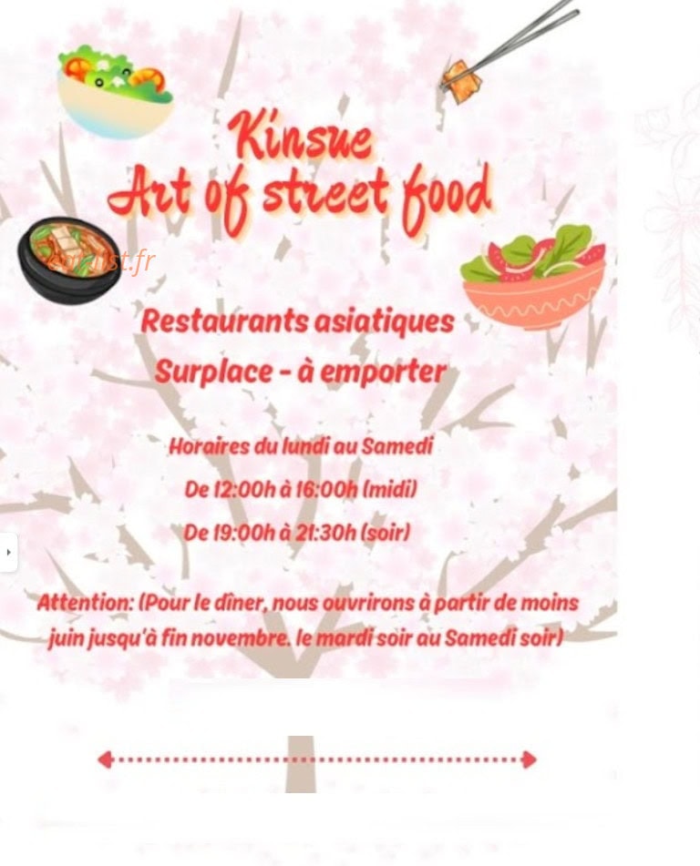 Carte et menus Kinsue, Art of Street Food Grasse