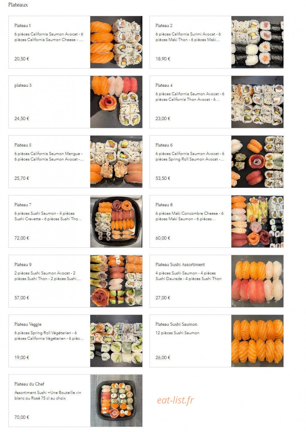Kitami Sushi — carte page 14